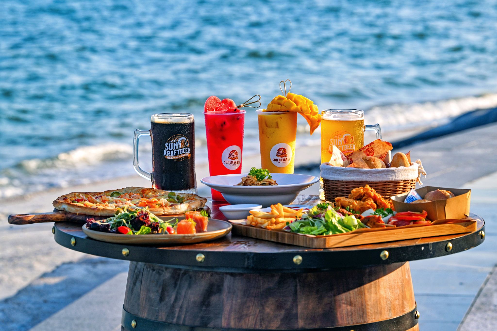 Các món ăn hấp dẫn ở nhà hàng Sun Bavaria.