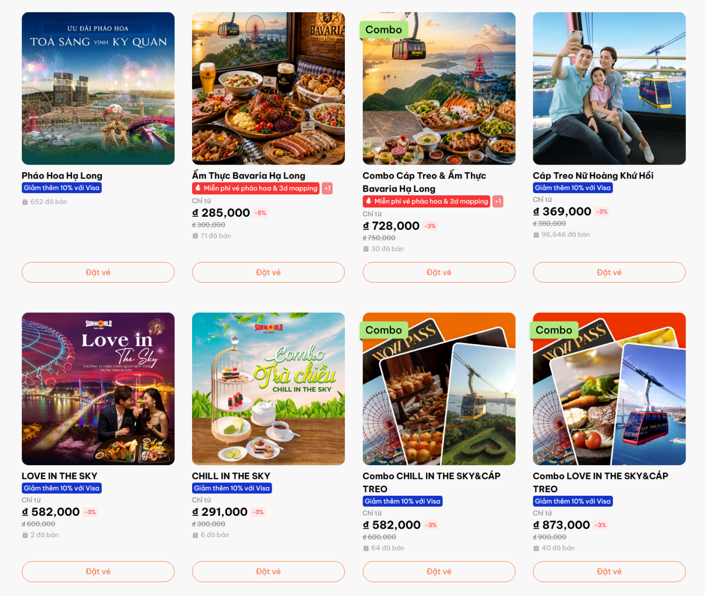 Sun World Ha Long 提供多種不同的套票組合,可滿足旅客各種行程安排需求。(來源:網路資料)