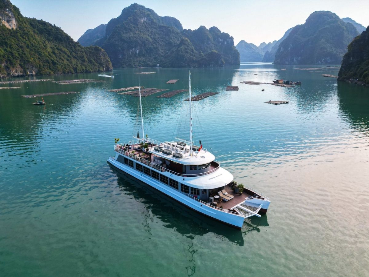 Ngoài tiêu chuẩn sao, du thuyền tại Vịnh Hạ Long còn được phân loại theo vật liệu và phong cách thiết kế.