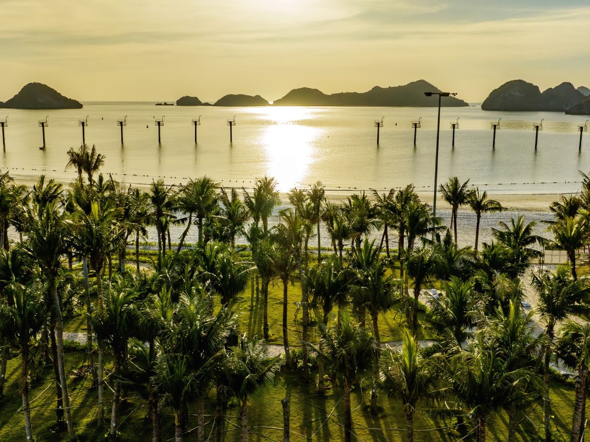 Gió mùa thổi nhẹ bên biển miền Bắc mùa thu