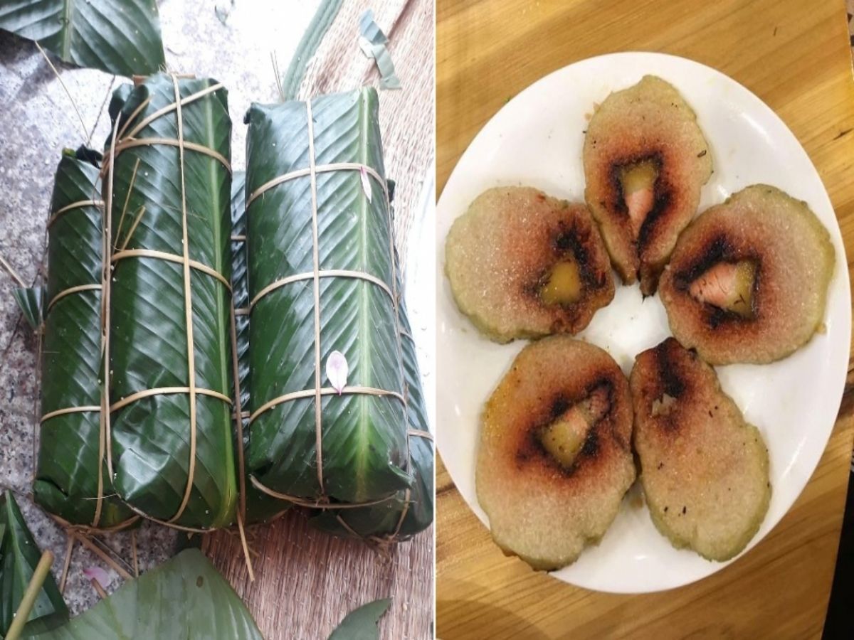 Một trong những câu trả lời thú vị cho câu hỏi Đầm Hà có đặc sản gì chính là bánh chưng cơm lông