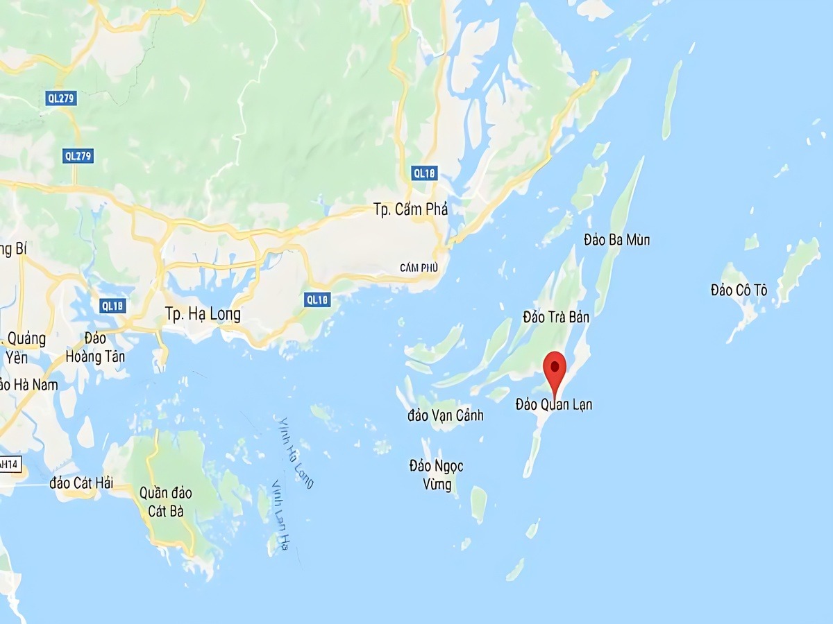 Đảo Quan Lạn hình dải đất dài, bản đồ du lịch rõ ràng
