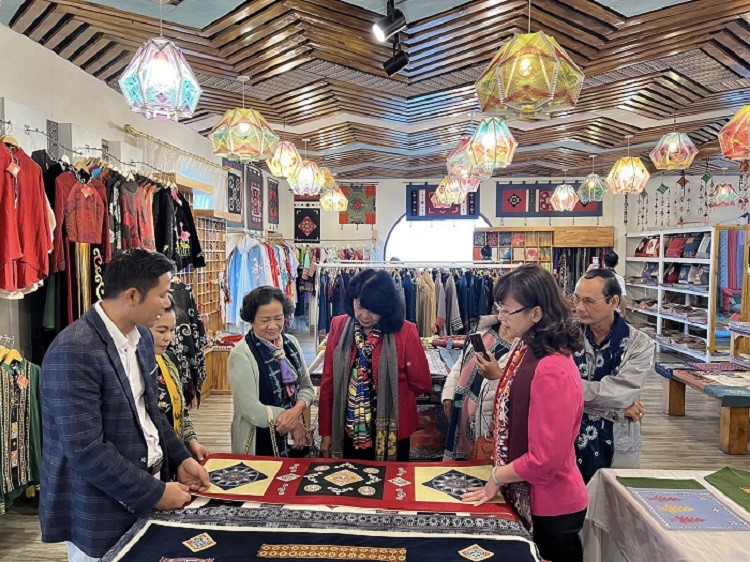 Visitors explore the shop.