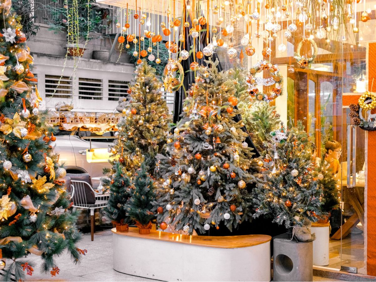 Cafe trang trí Giáng sinh góp phần làm chuyến đi Sa Pa thêm đáng nhớ.