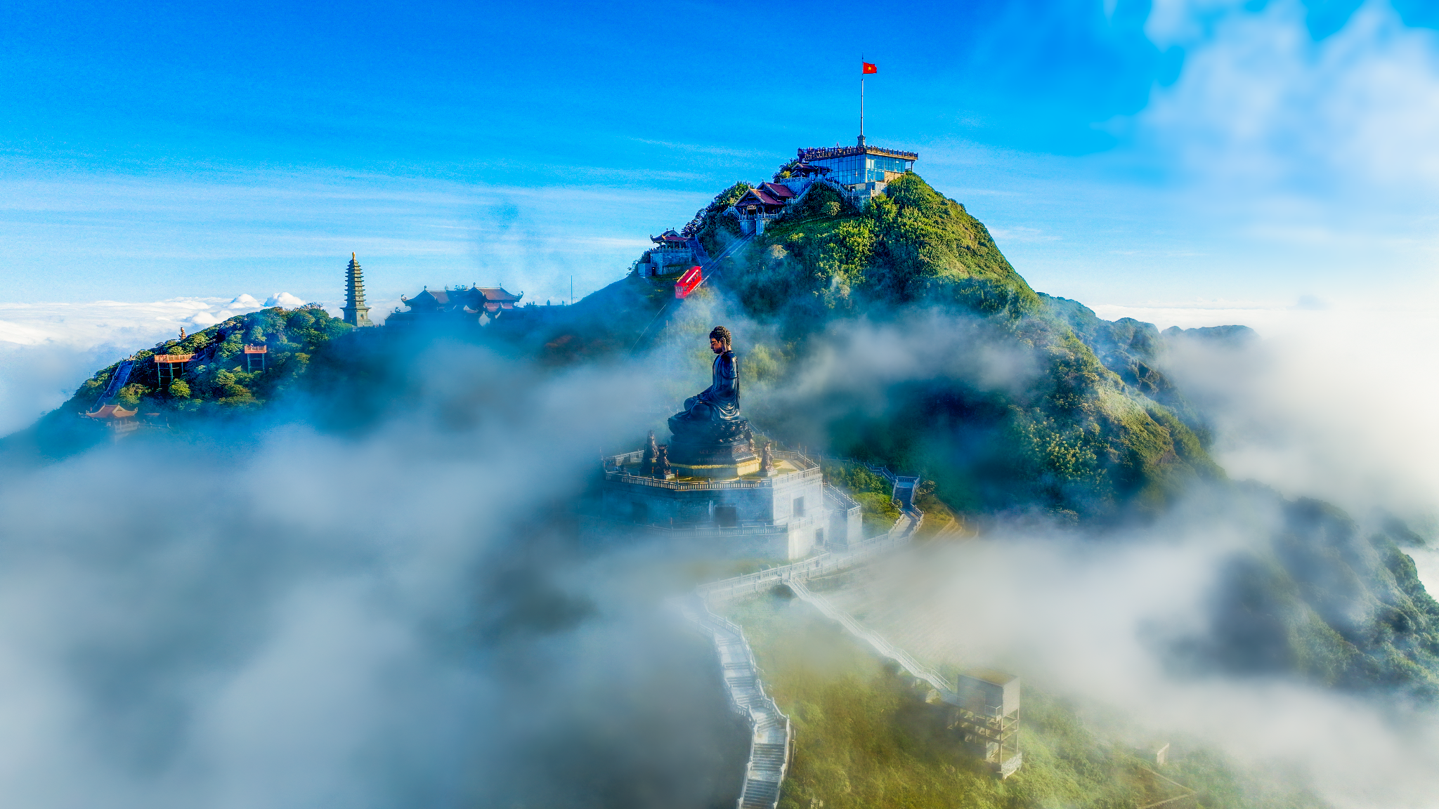 Cool climate on the summit of Fansipan