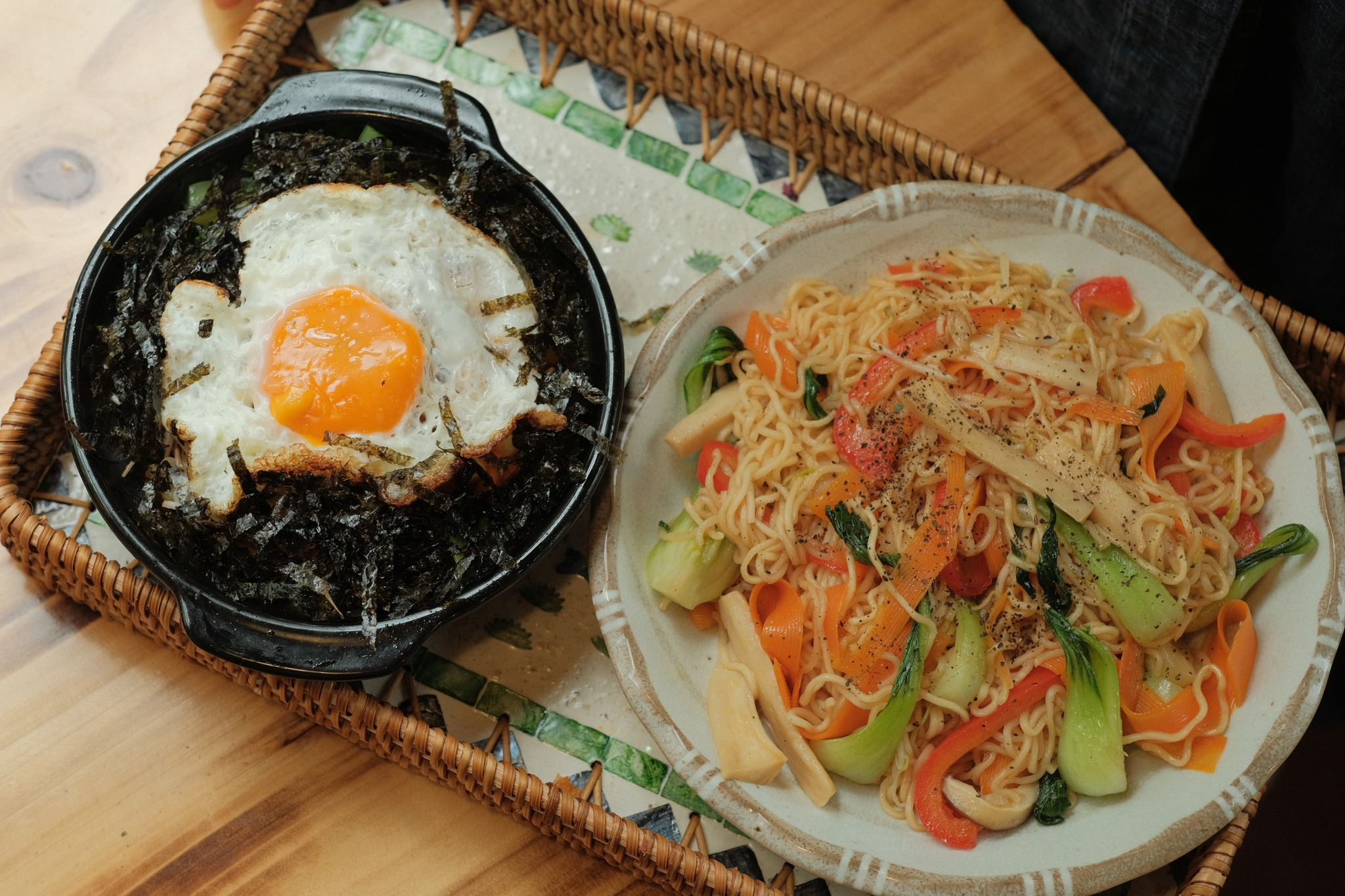 Delicious vegetarian dishes at Tree Vegan Kitchen restaurant.