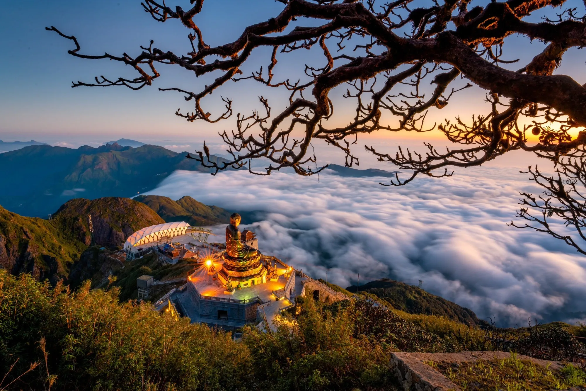 A corner of the sacred spiritual complex at Fansipan