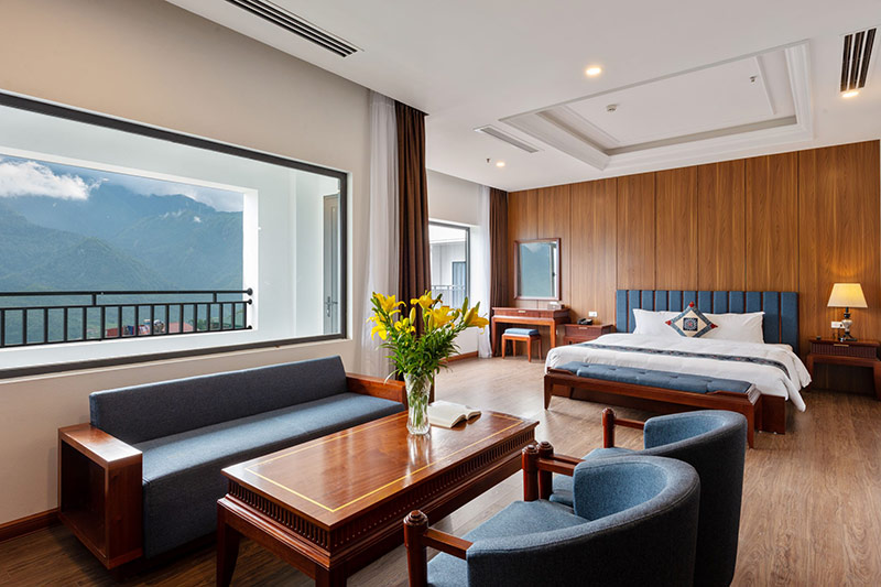 Các phòng nghỉ tại Bamboo Sapa Hotel đều sở hữu tầm nhìn về dãy Hoàng Liên Sơn.