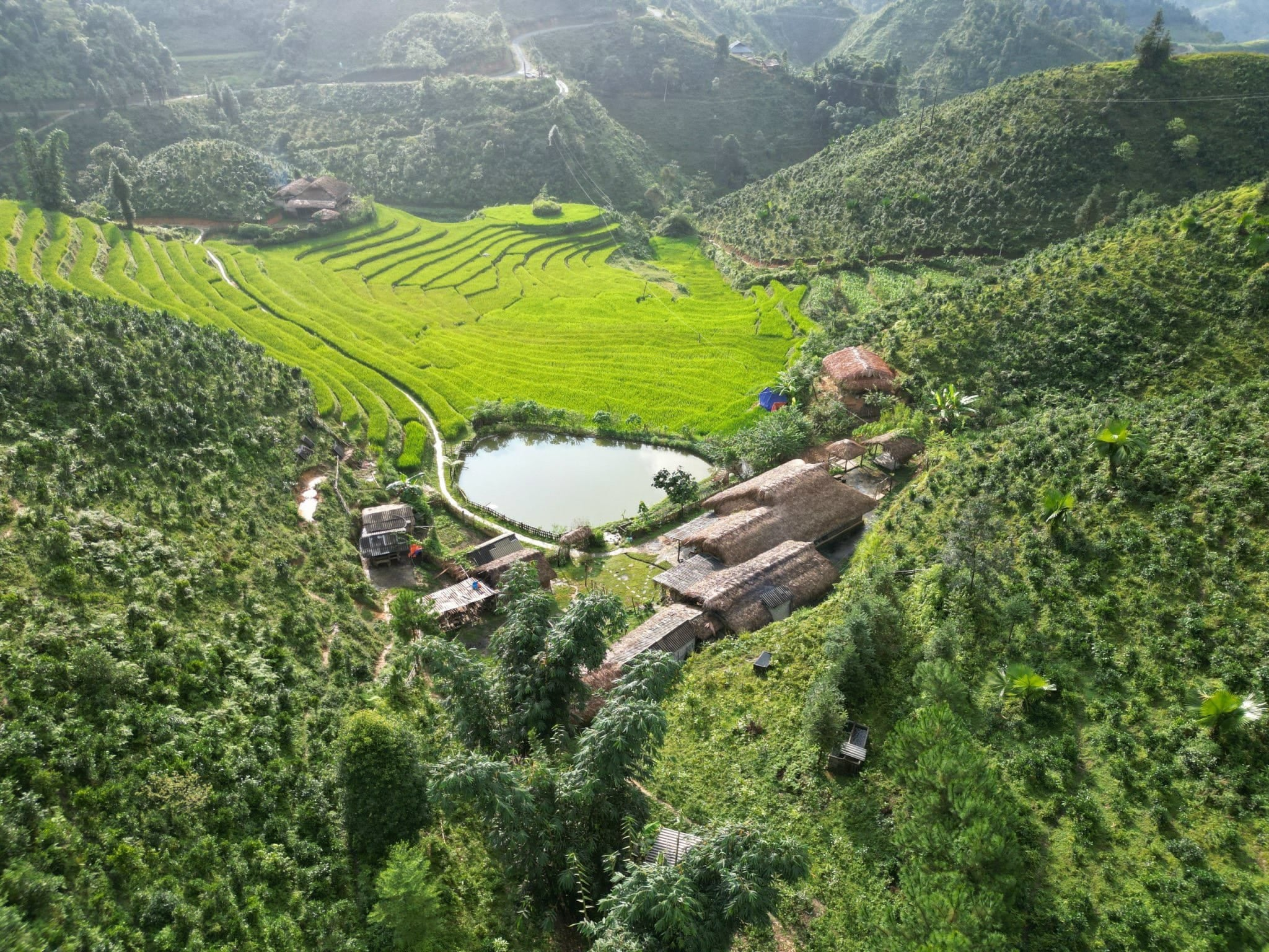 Khung cảnh thiên nhiên nguyên sơ, yên bình tại Bắc Hà.