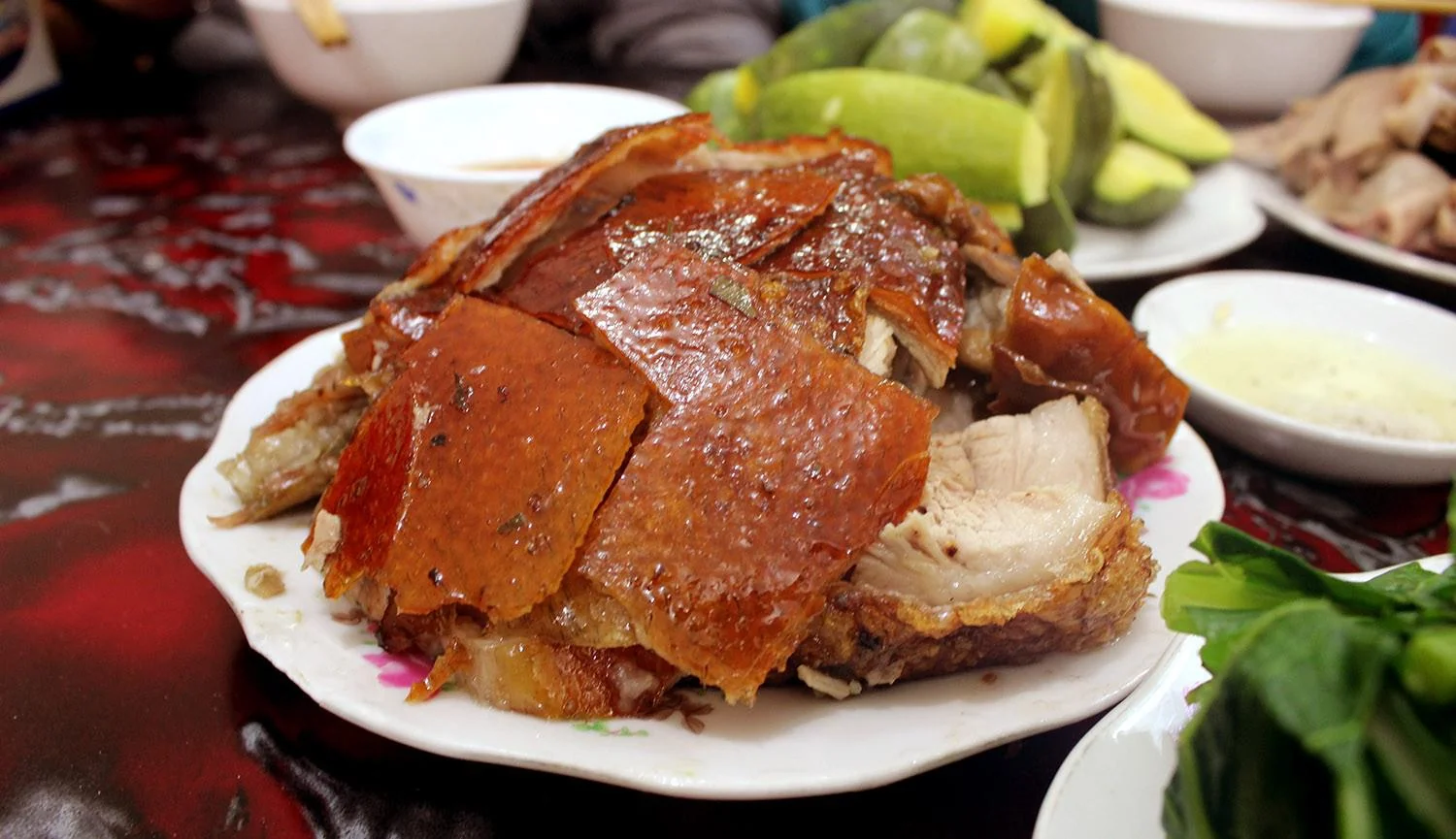 Crispy roast pork is a favorite among many tourists