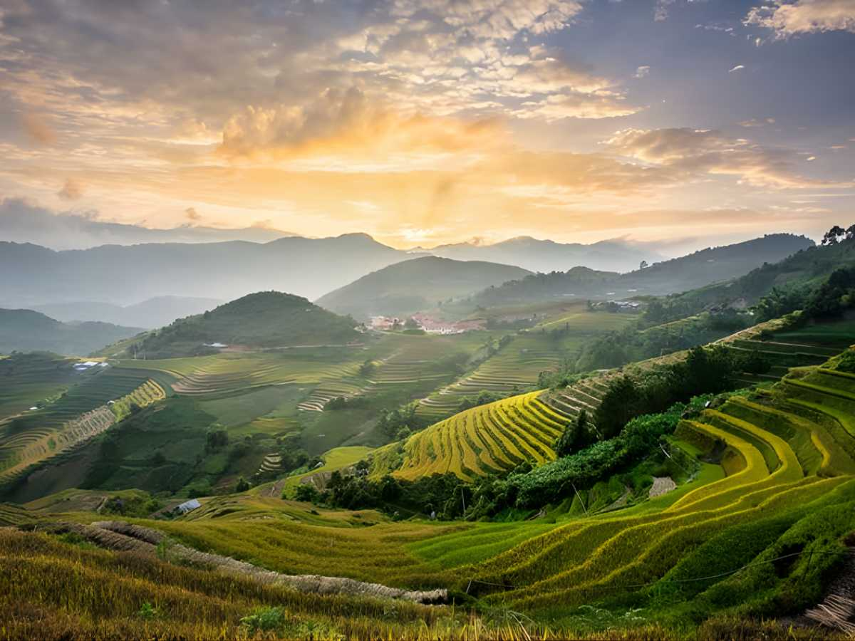 Sa Pa bốn mùa trong một ngày sáng xuân, trưa hạ, tối thu, đêm đông. (Nguồn sưu tầm)