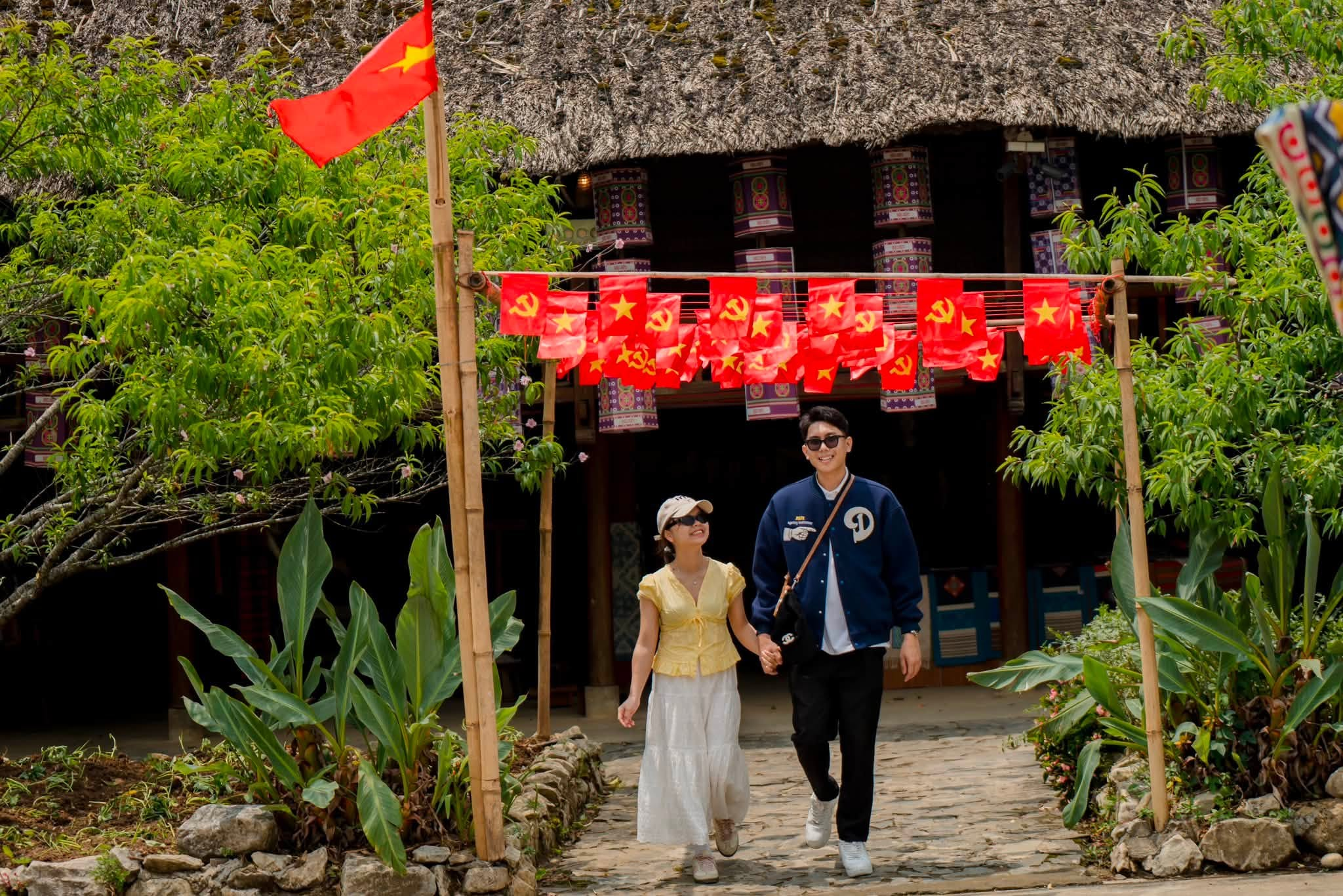 A couple enjoying a romantic experience at May Village Fansipan