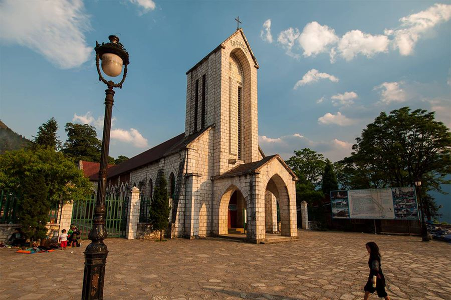 Sapa Stone Church stands out with its distinctively Gothic architecture
