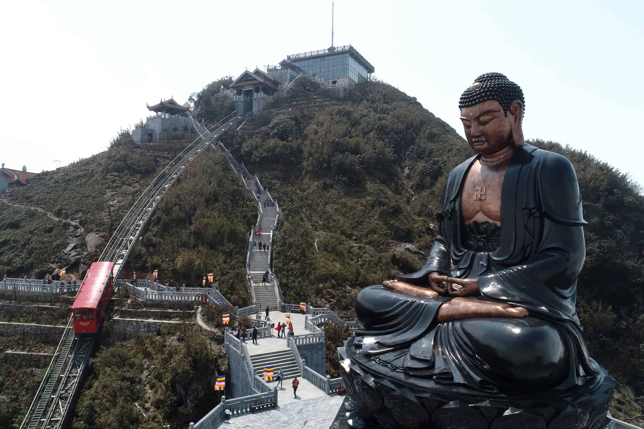 The majestic Great Buddha Statue atop Fansipan