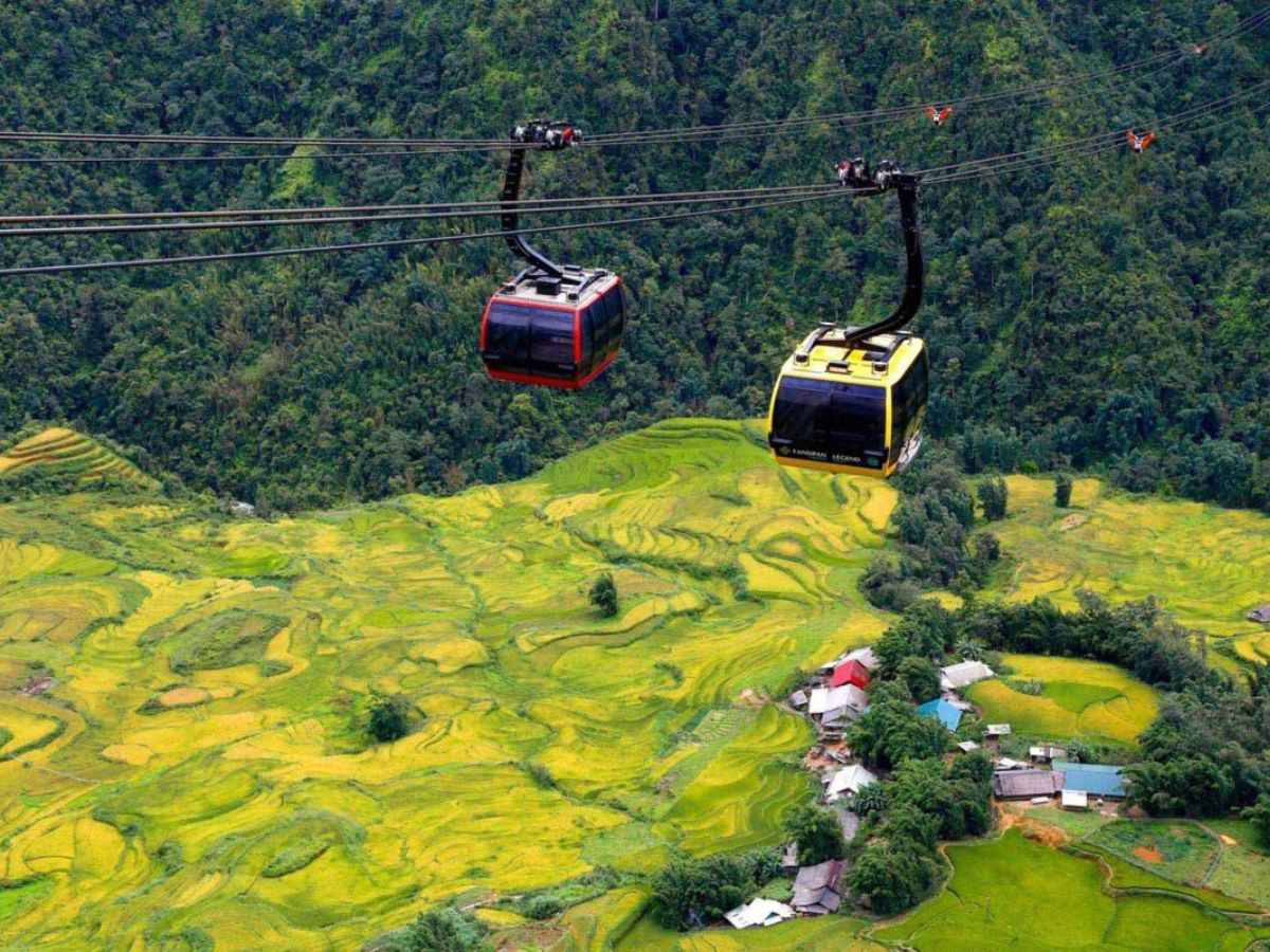 The Fansipan cable car takes visitors across majestic natural landscapes