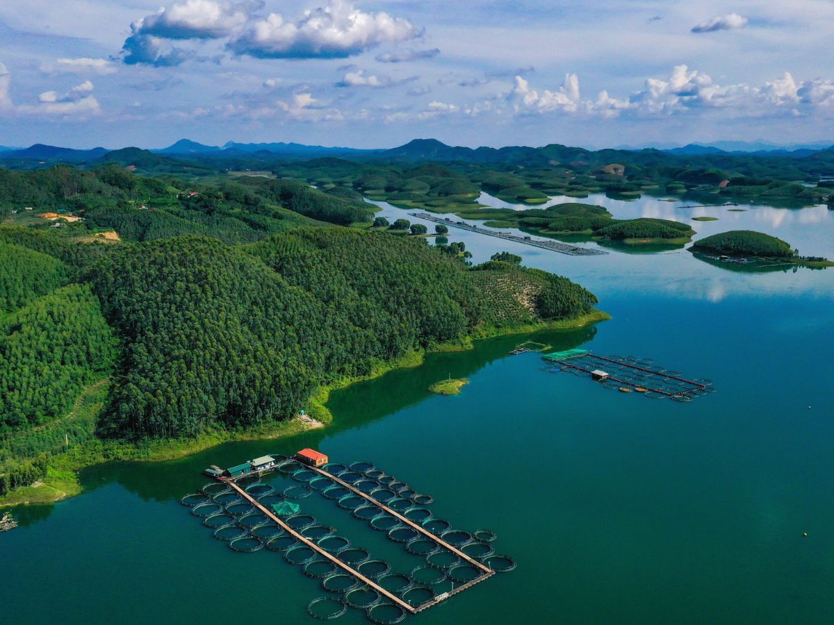 Chọn thời điểm đẹp để đi tour hồ Thác Bà 2 ngày 1 đêm từ Hà Nội. (Nguồn: Sưu tầm)