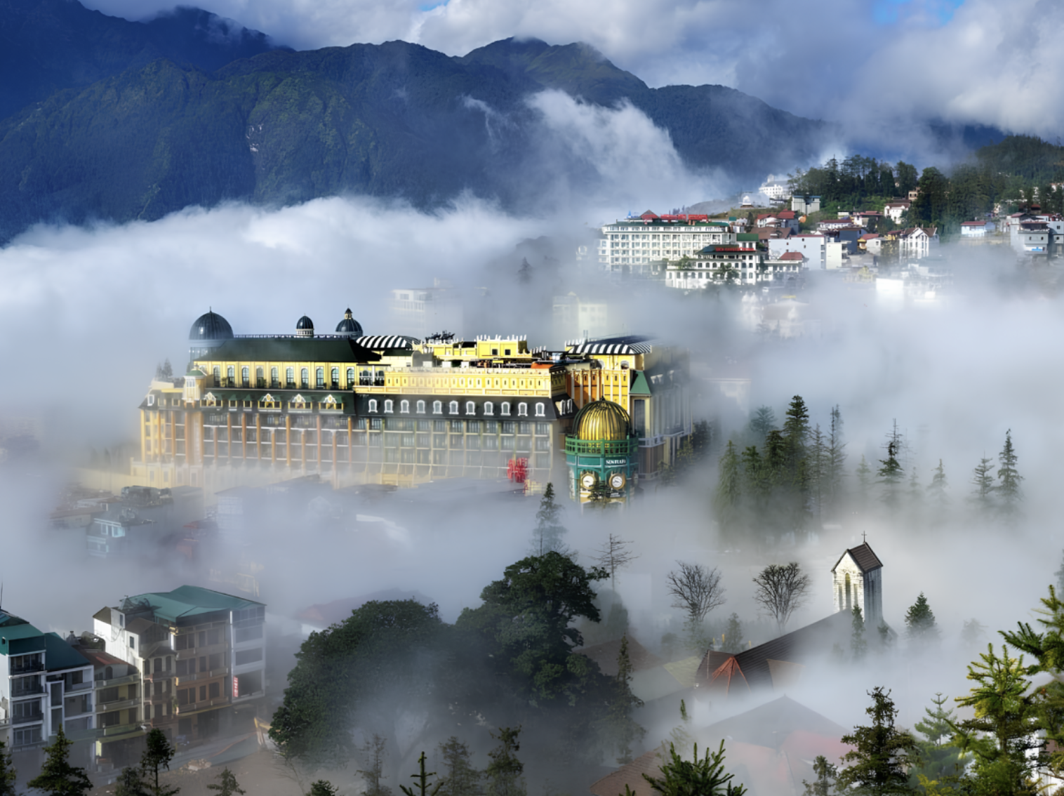 Núi Hàm Rồng đem đến một trải nghiệm gần gũi hơn với trung tâm Sa Pa