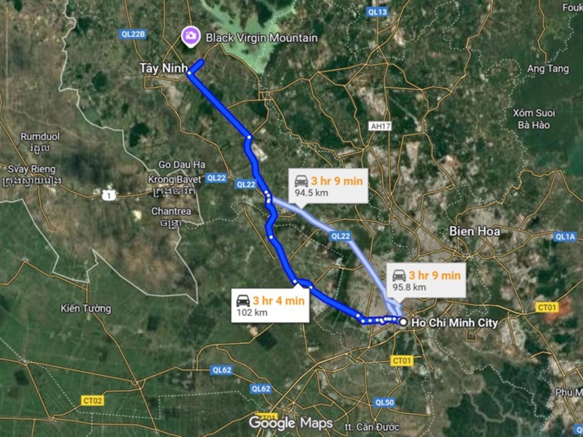 Hướng dẫn di chuyển từ TP. Hồ Chí Minh đi vườn nho Tây Ninh.