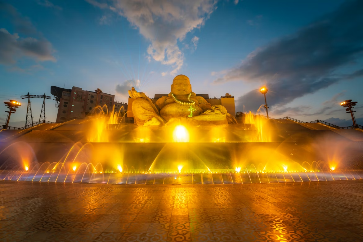 Maitreya Buddha statue on Ba Den Mountain