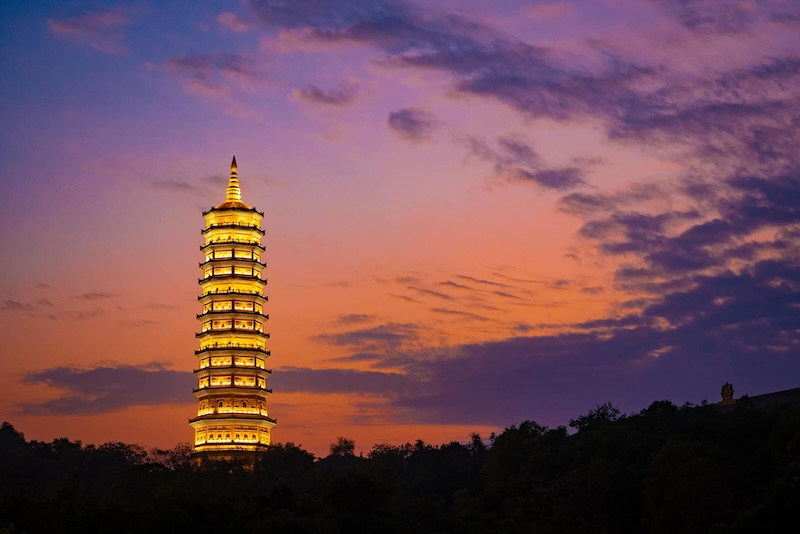 The Stupa of Bai Dinh Pagoda blending peace and grandeur