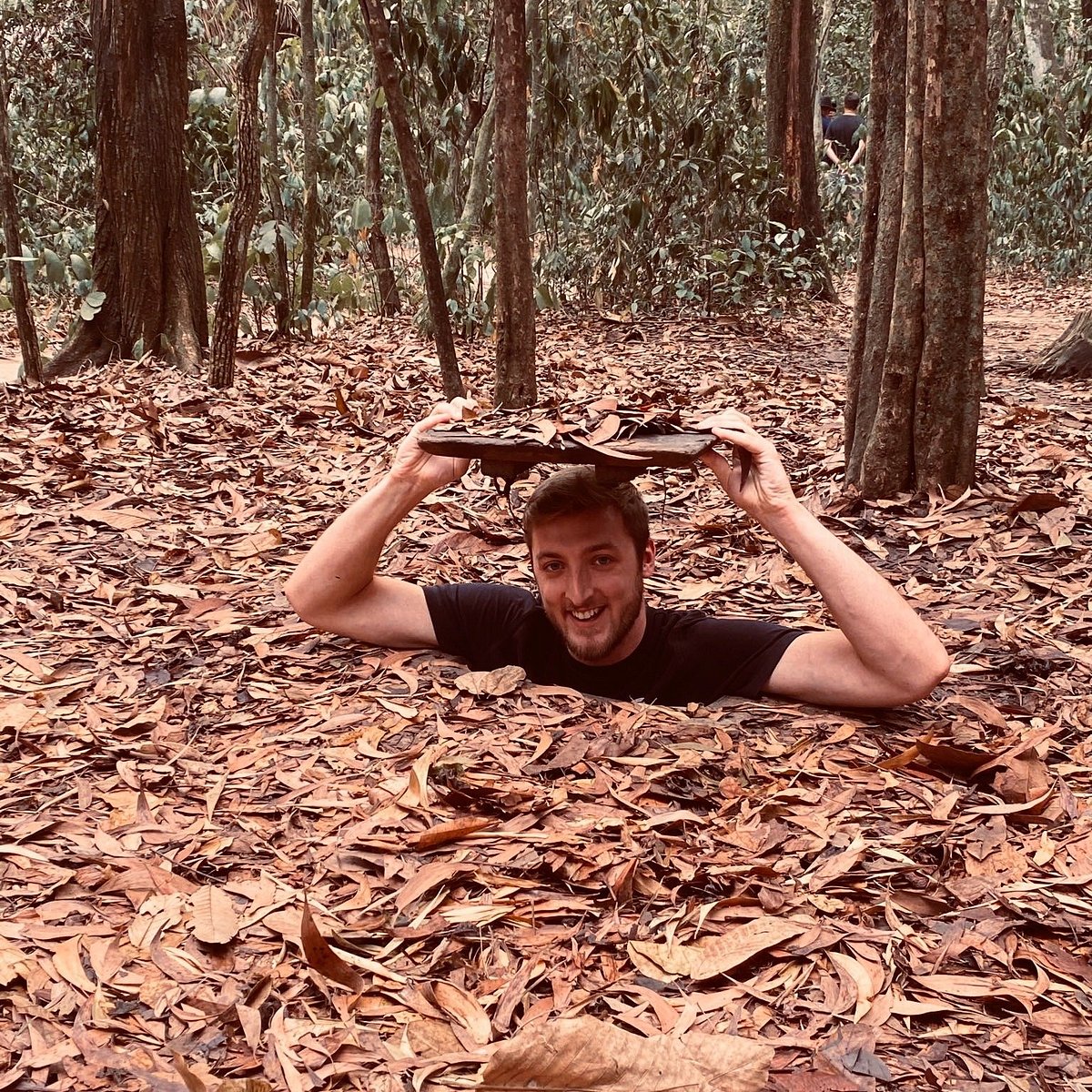 Cu Chi Tunnels stay hidden in a jungle in suburban Ho Chi Minh City