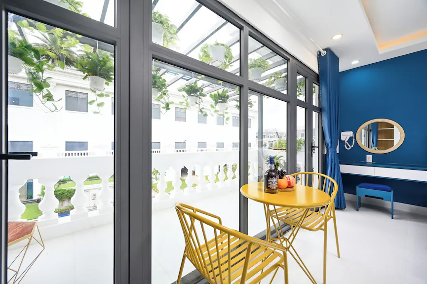 The hotel offers a luxurious and modern space