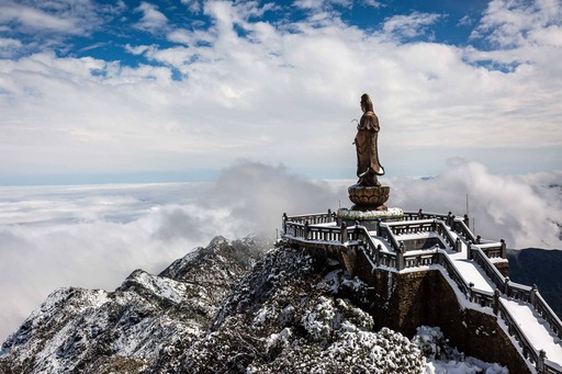 Embark on a pilgrimage to the architectural ensemble amidst the Hoang Lien Son mountains, featuring the colossal Buddha statue