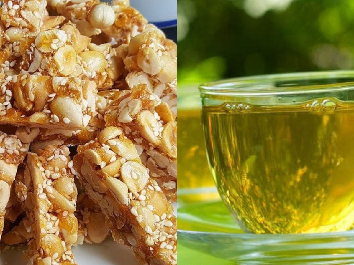 Thưởng thức kẹo thèo lèo và nước trà xanh là nét đẹp truyền thống