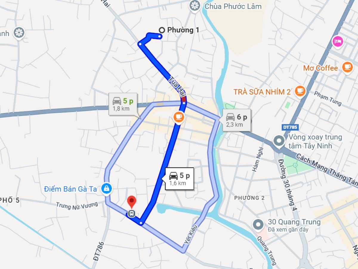 Bến xe Tây Ninh nằm trong khu vực trung tâm Tây Ninh dễ kết nối đến Núi Bà Đen.