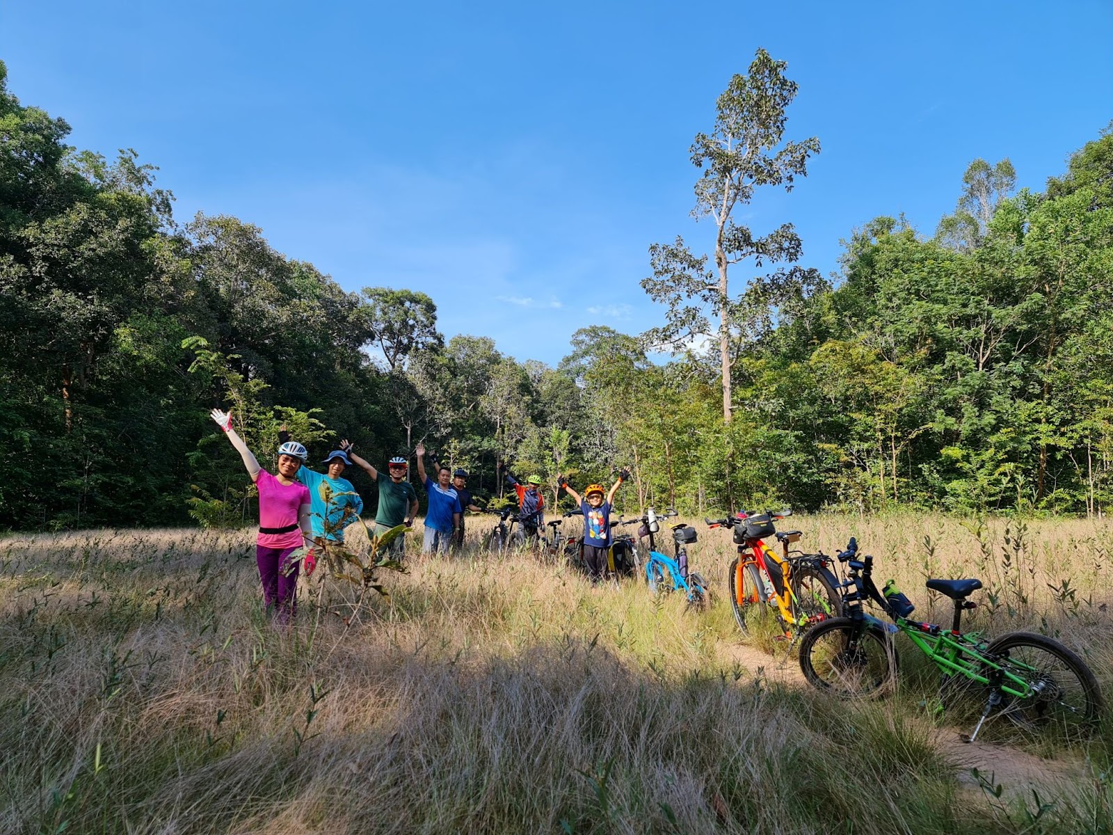 Trải nghiệm đạp xe trong rừng, hòa mình với thiên nhiên.