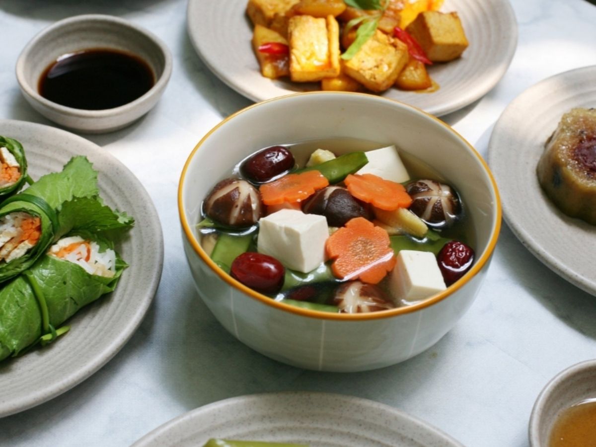 Hương vị của món chay truyền thống Tây Ninh mang đặc trưng Nam Bộ.