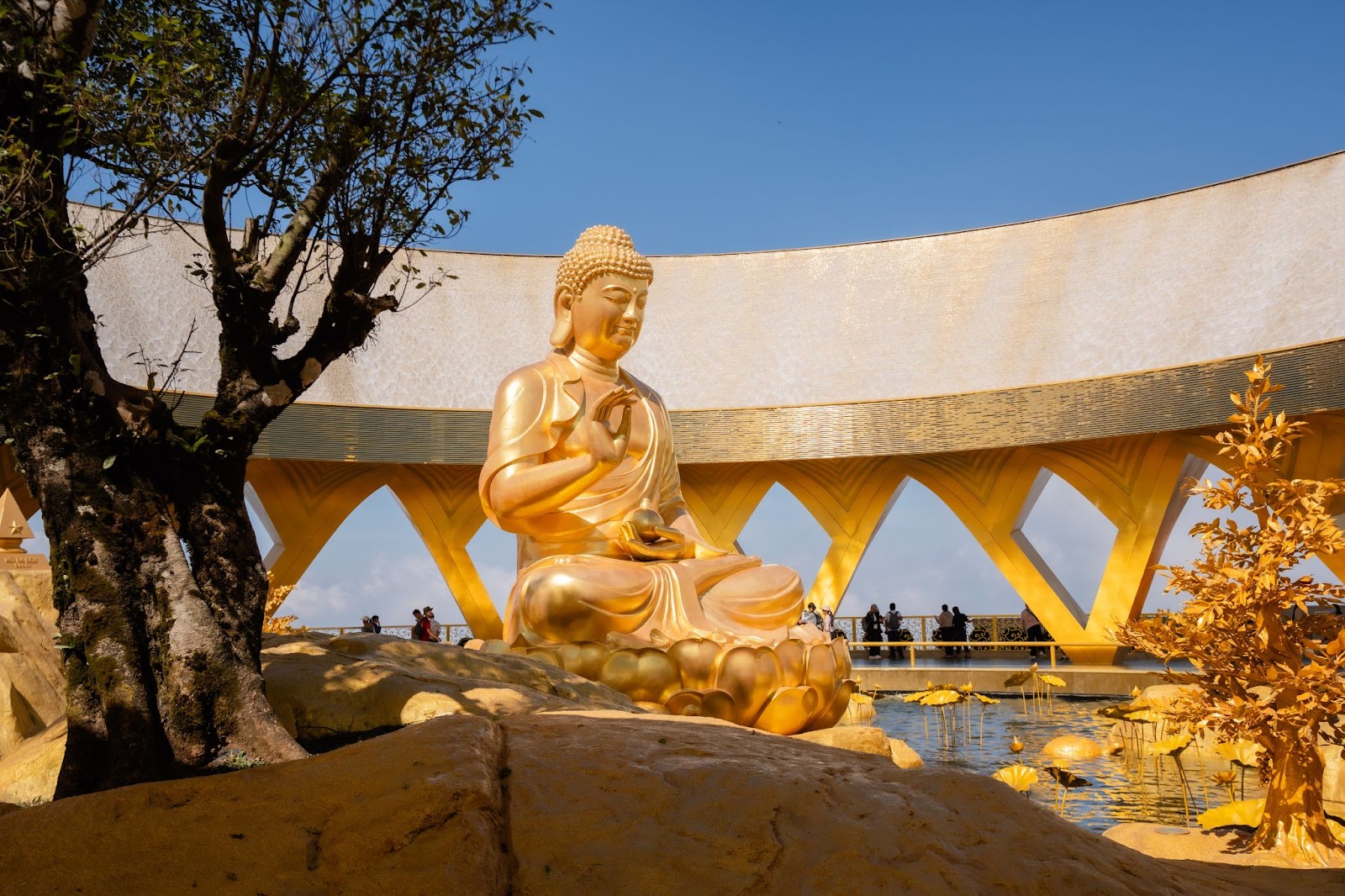 Du khách có thể tham quan Tượng Đức Phật Câu Na Hàm Mâu Ni