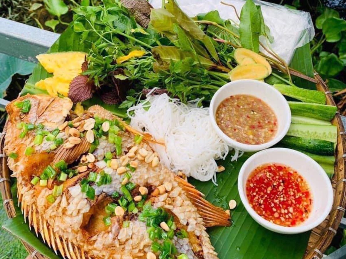 Trải nghiệm ẩm thực đồng quê ngay trong khuôn viên vườn.