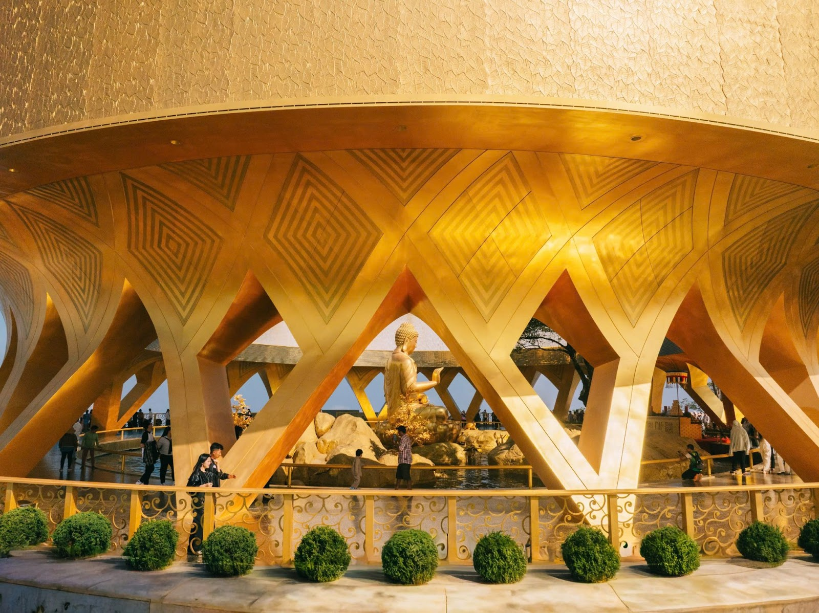The Udumbara Garden space with its striking yellow color