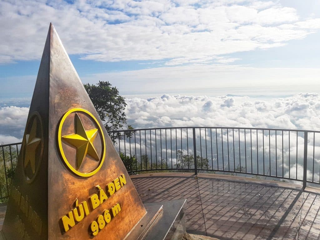 The 986m landmark is a popular check-in spot on Ba Den Mountain