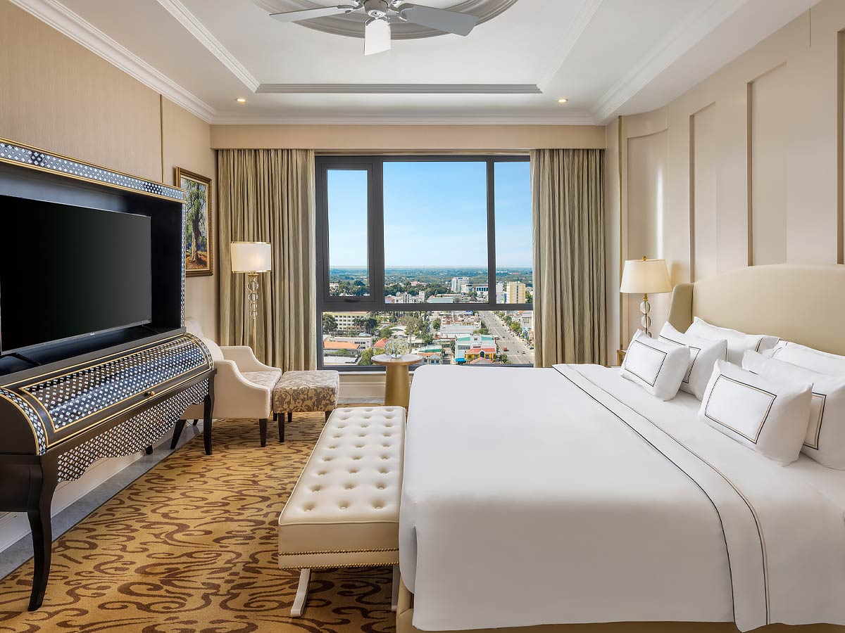 Hạng phòng Deluxe tại Melia Vinpearl Tây Ninh có diện tích khoảng 32 đến 36 m². (Nguồn sưu tầm)