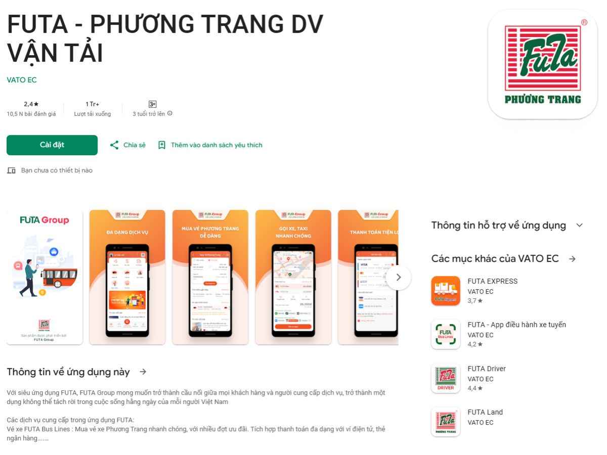 Ứng dụng đặt xe khách trực tuyến đi Tây Ninh của nhà xe Phương Trang