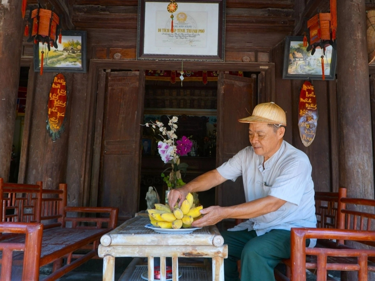 Không gian truyền thống tại các gia đình ở làng cổ.