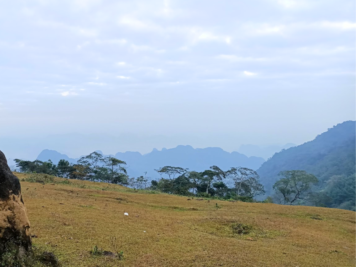 Địa hình đồi núi bao quanh đã tạo nên điều kiện thuận lợi để du khách thực sự cảm nhận được trải nghiệm "săn mây".