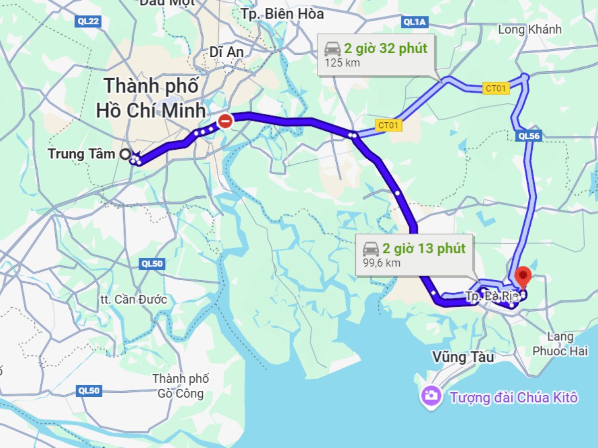 Từ TP.HCM, du khách có thể di chuyển đến Tứ Phương Thất Đảo theo tuyến Quốc lộ 51