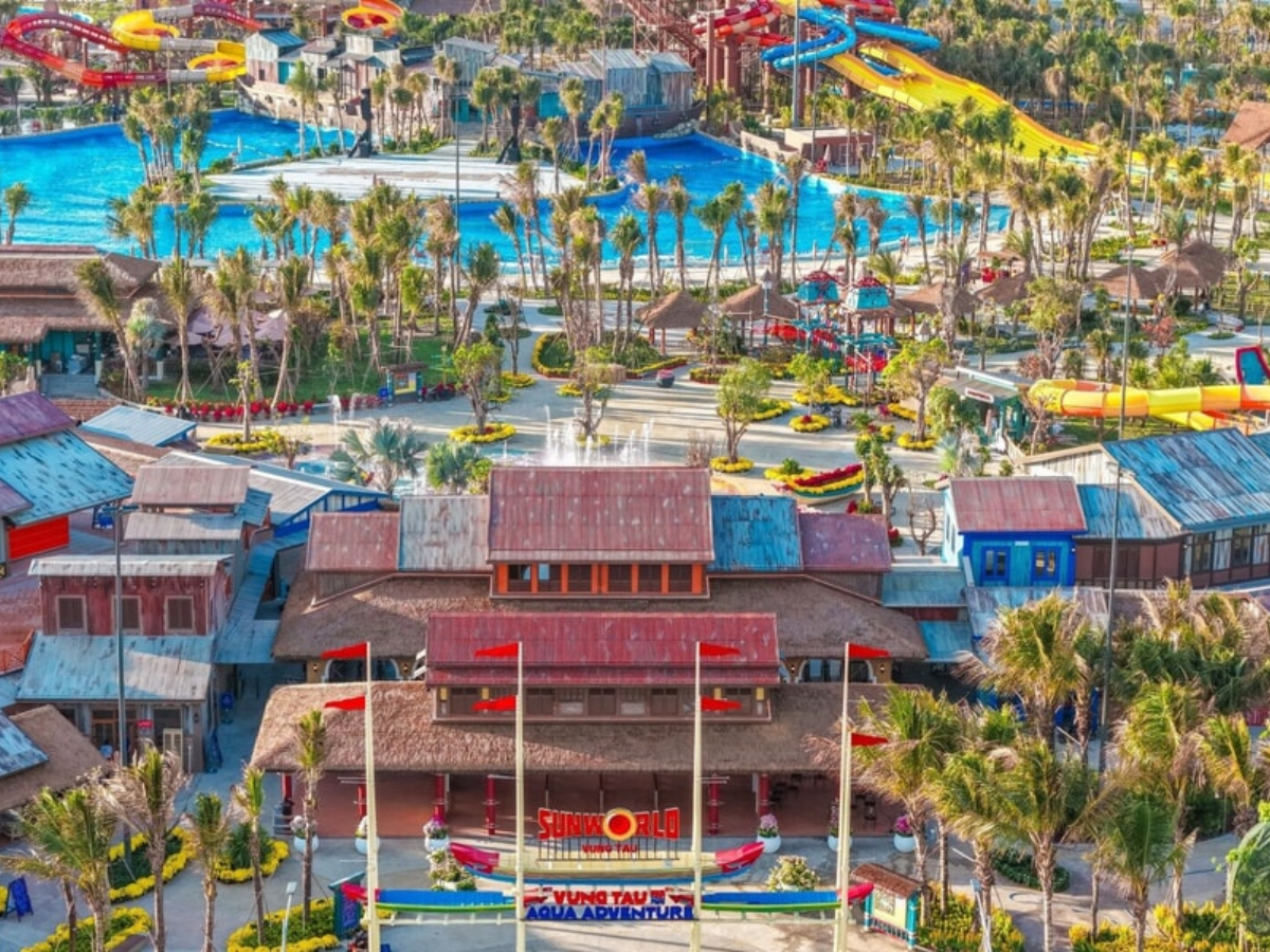 Toàn cảnh Sun World Vung Tau với không gian vui chơi – giải trí ven biển quy mô lớn, được quy hoạch đồng bộ và hiện đại.