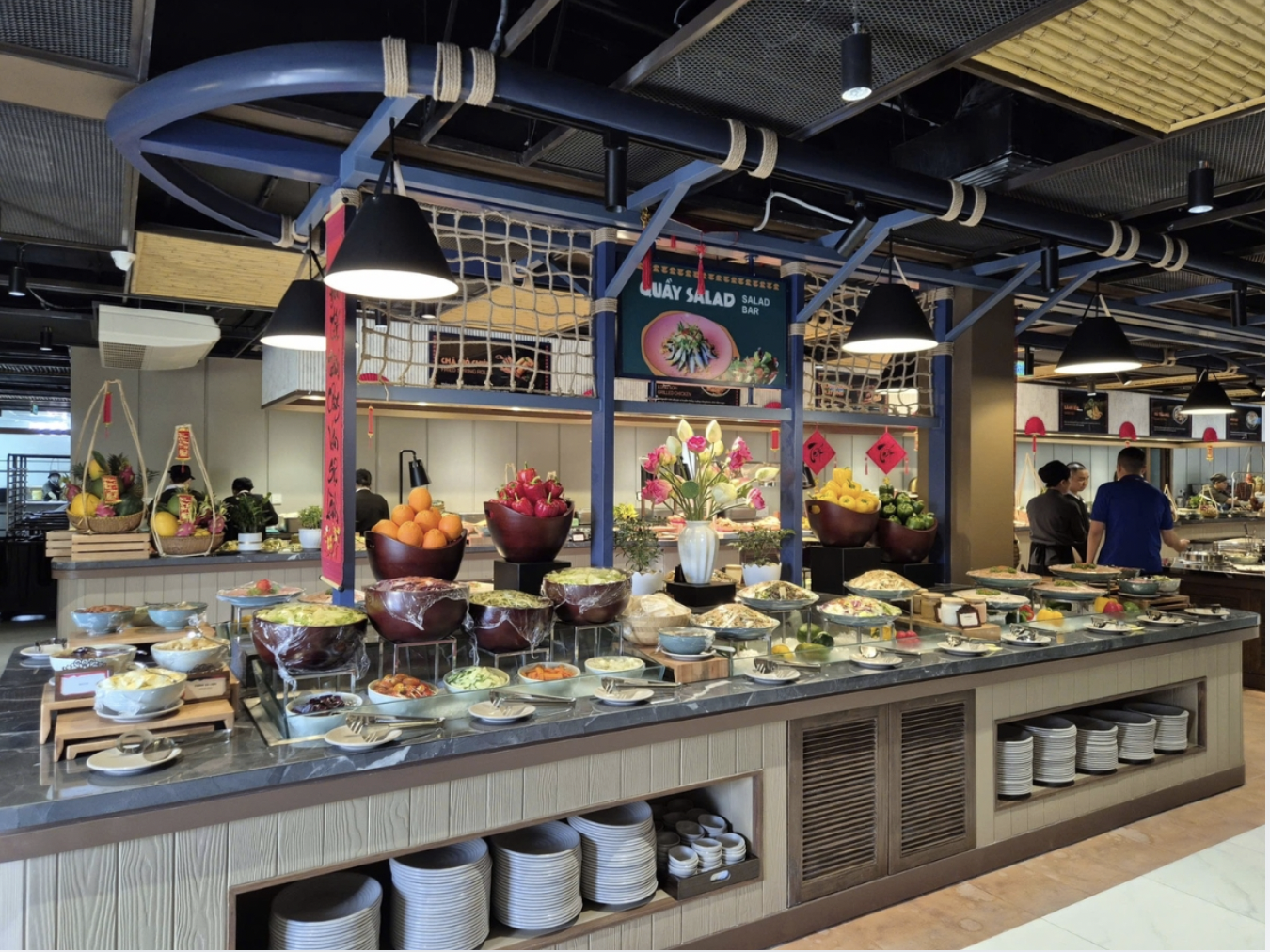 Không gian nhà hàng tại Sun World Vung Tau thoáng mát, hiện đại thích hợp để du khách nghỉ chân.