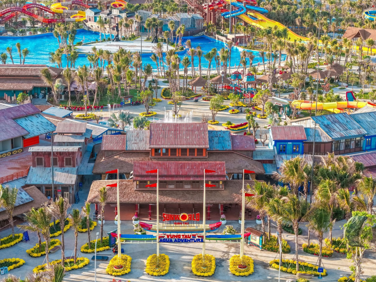 Toàn cảnh khu du lịch Sun World Vung Tau khi nhìn từ trên cao.