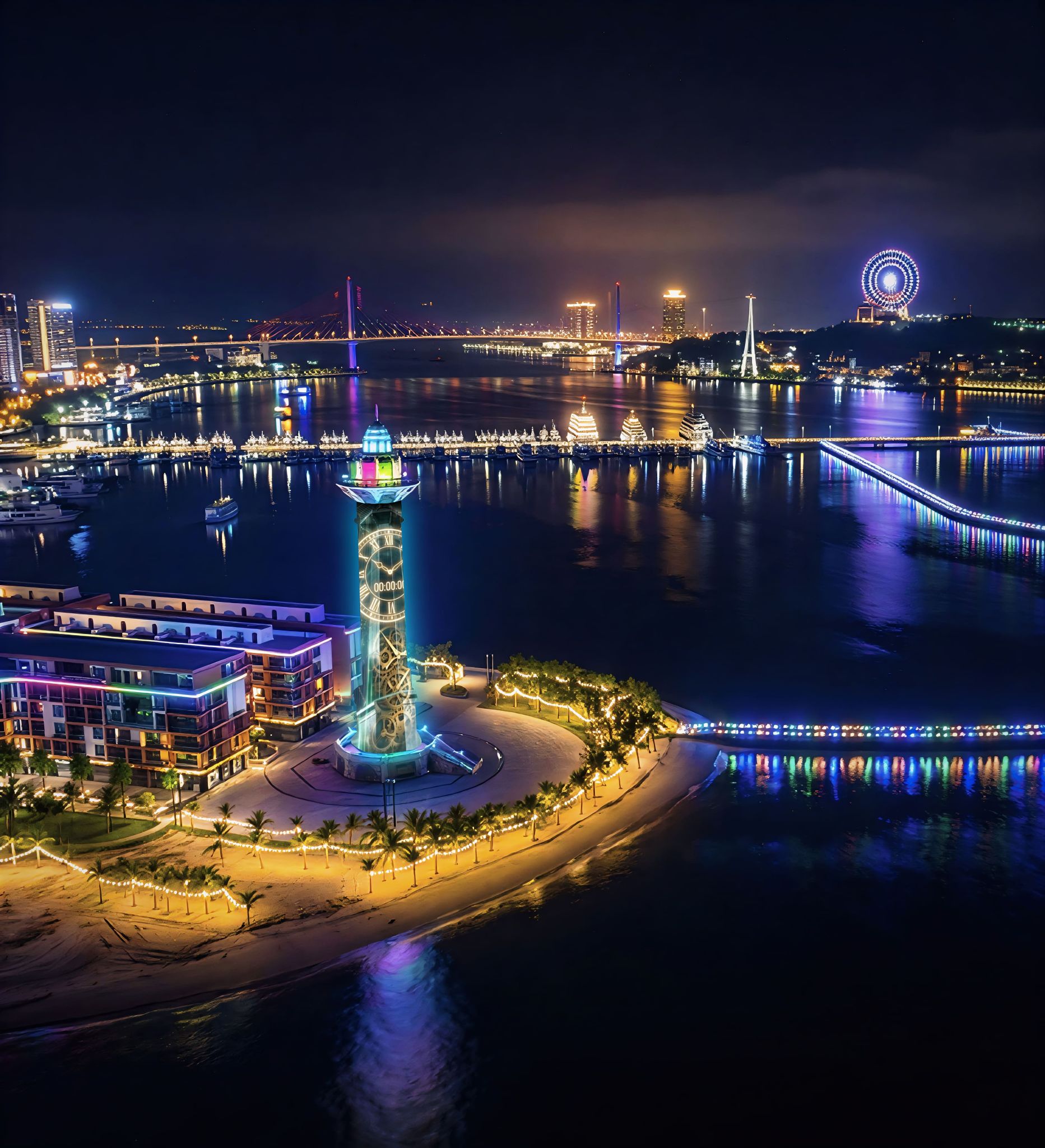 Không gian hội chợ được bổ trợ bởi hệ thống sân khấu giải trí vận hành xuyên suốt, tạo nên một “sân khấu nightlife” quy mô lớn